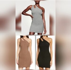 SKIMS 3x Skims Soft Lounge Cut Out One Shoulder Dresses In Size XXS
